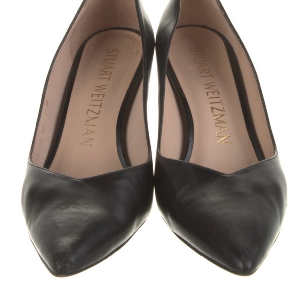 Stuart Weitzman Black Leather Heels